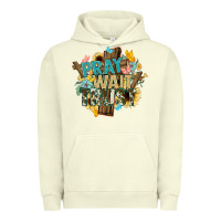 Pigment Pistachio pray wait trust crosses christian Urban Hoodie - NancyCooperArtShop