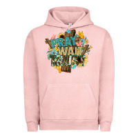 Pigment Salmon pray wait trust crosses christian Urban Hoodie - NancyCooperArtShop
