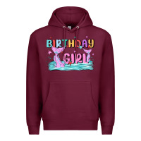 Burgundy birthday girl Premium Hoodie - MaliasSmallBusiness
