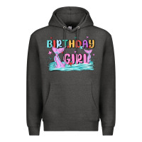 Charcoal Heather birthday girl Premium Hoodie - MaliasSmallBusiness