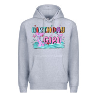 Heather Grey birthday girl Premium Hoodie - MaliasSmallBusiness