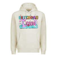 Oatmeal Heather birthday girl Premium Hoodie - MaliasSmallBusiness