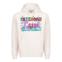 Pale Pink birthday girl Premium Hoodie - MaliasSmallBusiness