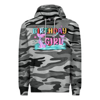 Slate Camo birthday girl Premium Hoodie - MaliasSmallBusiness
