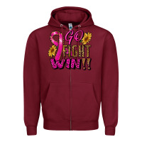 Burgundy go fight win Zipper Hoodie - RanaPortraitStore