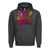 Charcoal Heather go fight win Zipper Hoodie - RanaPortraitStore