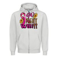 Dove Grey go fight win Zipper Hoodie - RanaPortraitStore