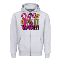 Heather Grey go fight win Zipper Hoodie - RanaPortraitStore