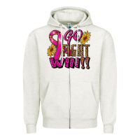 Oatmeal Heather go fight win Zipper Hoodie - RanaPortraitStore