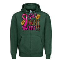 Sports Green go fight win Zipper Hoodie - RanaPortraitStore