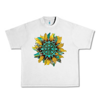 Lunar Rock sunflower with gemstone and cowhide Urban Heavy Tee - Artiststas