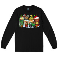 Black Christmas tractor coffee cups Long Sleeve Tee - Zillion Design Studio