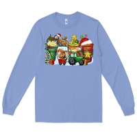 Colony Blue Christmas tractor coffee cups Long Sleeve Tee - Zillion Design Studio