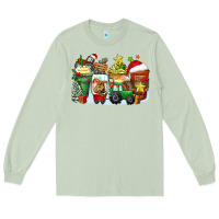 Matcha Christmas tractor coffee cups Long Sleeve Tee - Zillion Design Studio