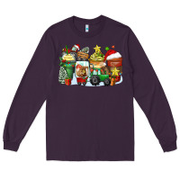 Plum Christmas tractor coffee cups Long Sleeve Tee - Zillion Design Studio