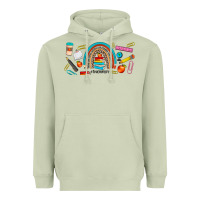 Matcha teacher life rainbow frosted Heavyweight Hoodie - JahusDesignShop