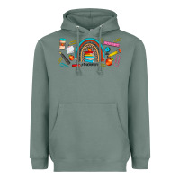 Sage teacher life rainbow frosted Heavyweight Hoodie - JahusDesignShop