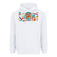 White teacher life rainbow frosted Heavyweight Hoodie - JahusDesignShop