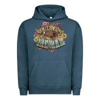 Pigment Midnight Navy southern memal western flowers Urban Hoodie - NancyCooperArtShop