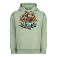 Pigment Oil Green southern memal western flowers Urban Hoodie - NancyCooperArtShop