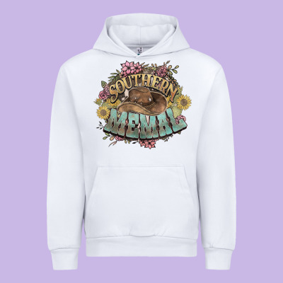 Southern Memal Western Flowers Urban Hoodie Designed By Nancycooperartshop
