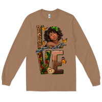 Toasted Coconut love melanin Long Sleeve Tee - texasbilliewilder