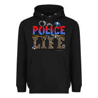 Black police life Heavyweight Hoodie - AdoDesignShop