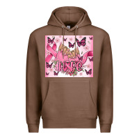 Chestnut breast cancer nails hope Premium Hoodie - MaliasSmallBusiness