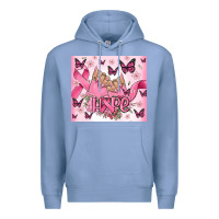 Colony Blue breast cancer nails hope Premium Hoodie - MaliasSmallBusiness