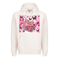 Pale Pink breast cancer nails hope Premium Hoodie - MaliasSmallBusiness