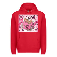 Red breast cancer nails hope Premium Hoodie - MaliasSmallBusiness