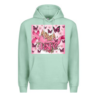 Seafoam breast cancer nails hope Premium Hoodie - MaliasSmallBusiness