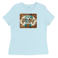 Baby Blue just pray mousepad Ladies Tee - BarkalooDesign