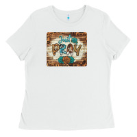 White just pray mousepad Ladies Tee - BarkalooDesign