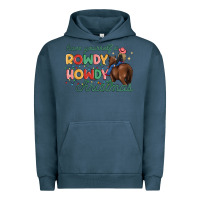 Pigment Midnight Navy have yourself a rowdy howdy christmas Urban Hoodie - MaliasSmallBusiness