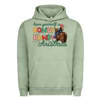 Pigment Oil Green have yourself a rowdy howdy christmas Urban Hoodie - MaliasSmallBusiness