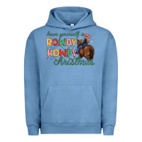 Pigment Pebble Blue have yourself a rowdy howdy christmas Urban Hoodie - MaliasSmallBusiness