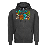 Charcoal Heather senior 2024 cow Zipper Hoodie - Zillion Design Studio