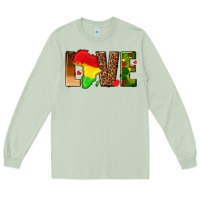 Matcha love melanin with african map Long Sleeve Tee - texasbilliewilder