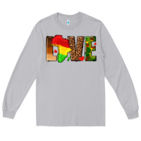 Moon Dust love melanin with african map Long Sleeve Tee - texasbilliewilder