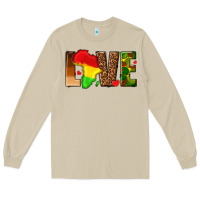 Mushroom love melanin with african map Long Sleeve Tee - texasbilliewilder