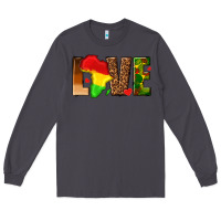 Smoke love melanin with african map Long Sleeve Tee - texasbilliewilder