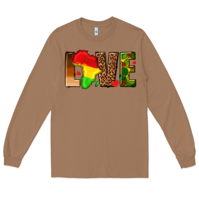 Love Melanin With African Map Long Sleeve Tee by texasbilliewilder | Teevron