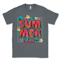 Charcoal Heather summer  vibes Classic Tee - texasbilliewilder
