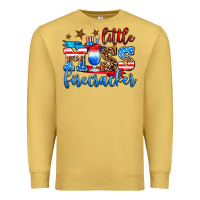 Antique Gold little miss firecracker Premium Sweatshirt - AdoDesignShop