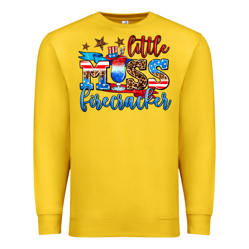 Little Miss Firecracker Premium Sweatshirt by AdoDesignShop | Teevron
