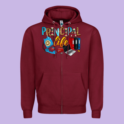 Principal Life Zipper Hoodie Designed By Zillion Design Studio