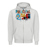 Dove Grey principal life Zipper Hoodie - Zillion Design Studio