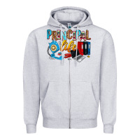 Heather Grey principal life Zipper Hoodie - Zillion Design Studio
