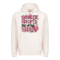 Pale Pink cancer picked the wrong girl malia Premium Hoodie - MaliasSmallBusiness